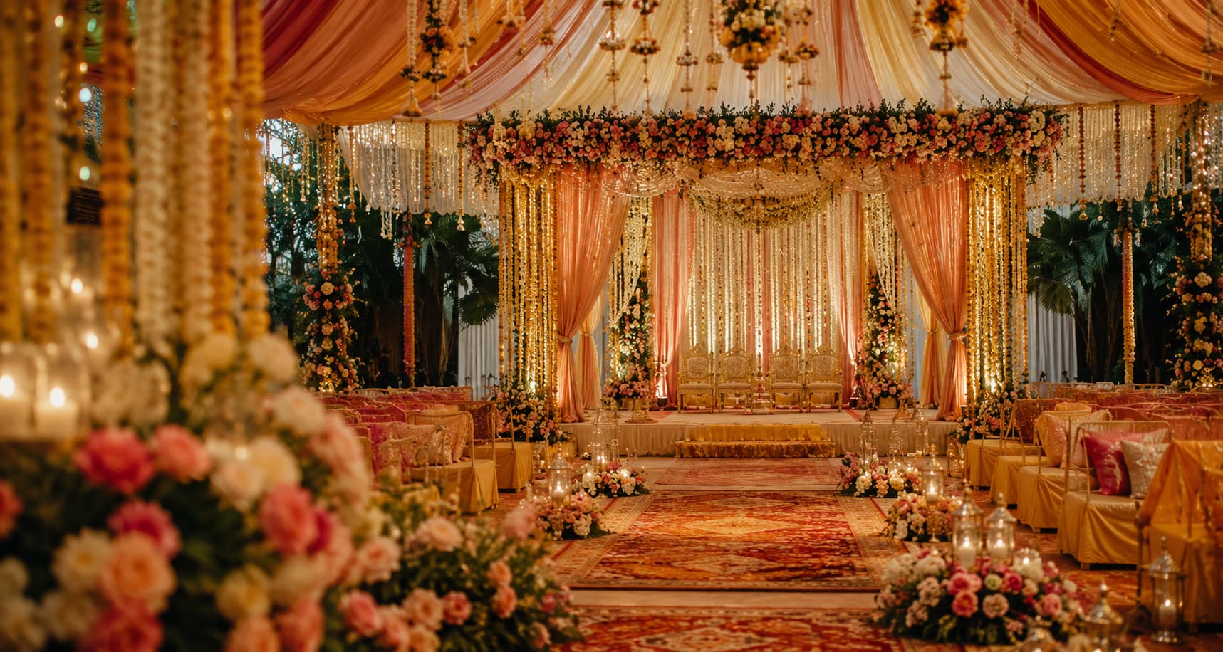 Elegant wedding celebration styled by Dhun Events
